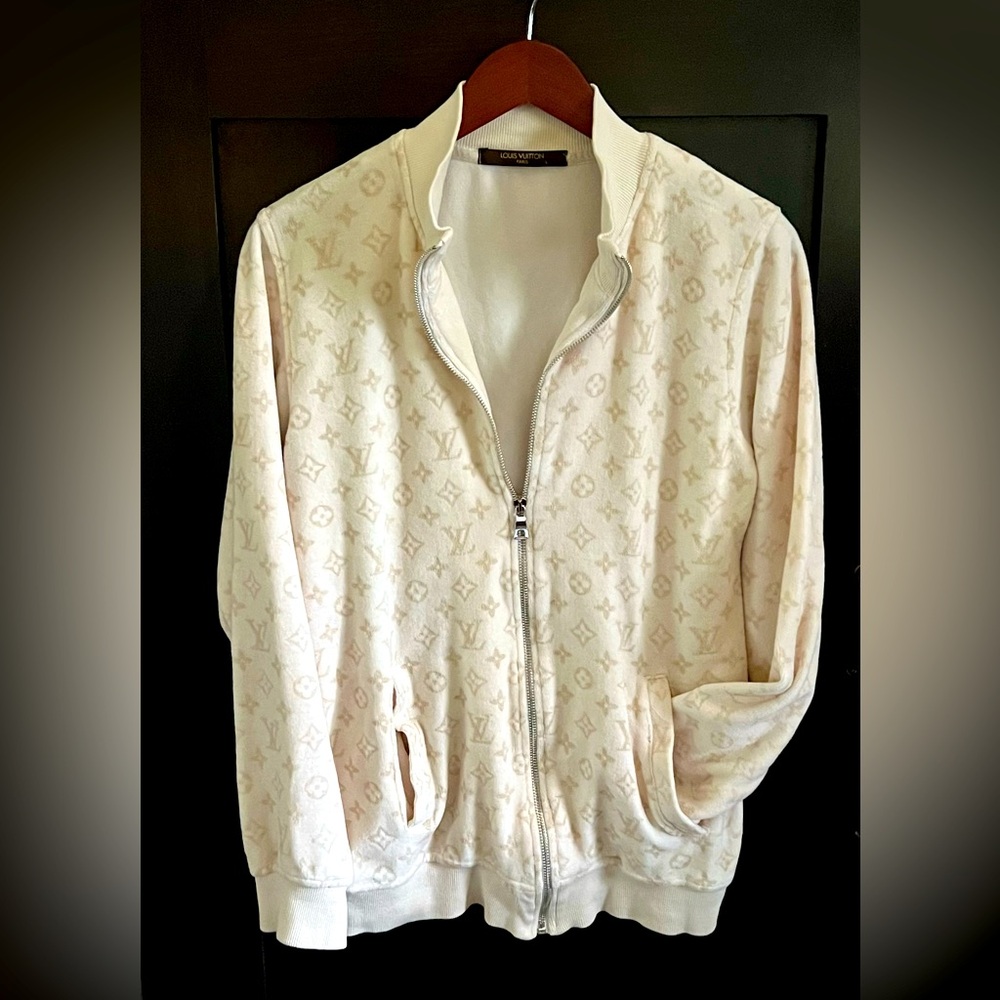 Louis Vuitton Cream Colored zip up